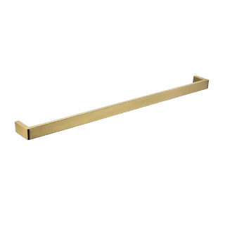 IVANO Series Square Brushed Yellow Gold Single Towel Rail 800mm