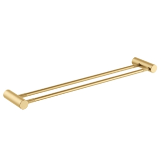 CADDENCE Series Brushed Yellow Gold Double Towel Rail 800mm