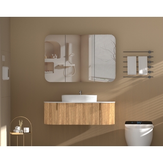 Navona Carysil 1200x800mm Grand Walnut Shaving Cabinet