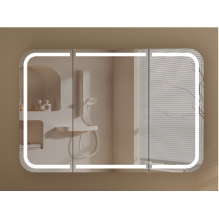 CARYSIL 1200x800mm Grand LED Walnut Shaving Cabinet