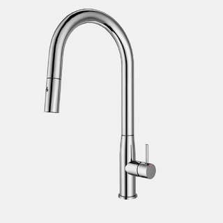 Carysil Slim Brushed Nickel Pull Out Kitchen Mixer