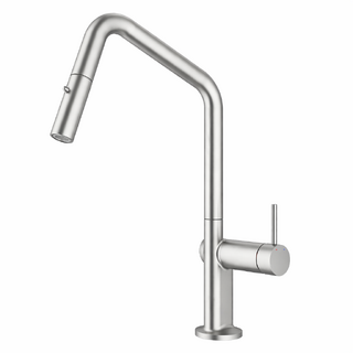 Carysil Angle Brushed Nickel Pull Out Kitchen Mixer