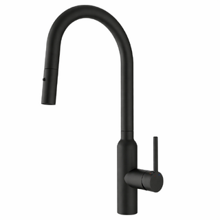 Carysil Round Matte Black Pull Out Kitchen Mixer