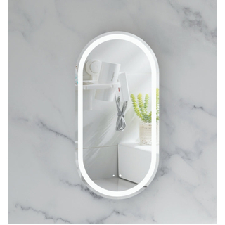 CARYSIL Noble 450x900mm MATTE WHITE Oval LED Shaving Cabinet