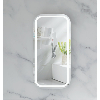CARYSIL EARLS 450x900mm MATTE WHITE Squircle LED Shaving Cabinet