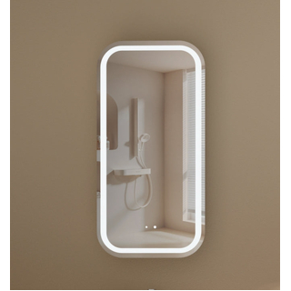 CARYSIL EARLS 450x900mm WALNUT Squircle LED Shaving Cabinet