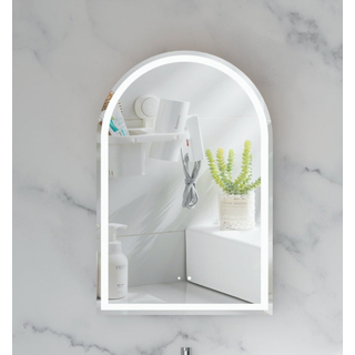 CARYSIL Imperial 600x900mm MATTE WHITE Arch LED Shaving Cabinet
