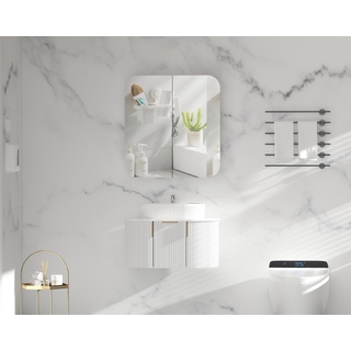 CARYSIL  750x800mm Grand MATTE WHITE Shaving Cabinet
