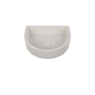 Carysil White Arch Concrete Counter Fluted Concrete Basin