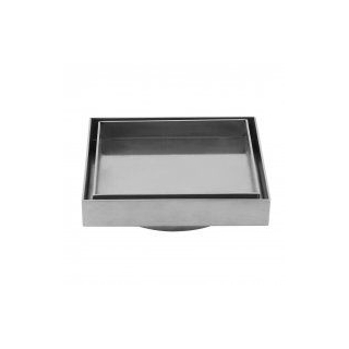 Chrome Shower Grate Floor Waste Drain Smart Insert Tile 120*120mm