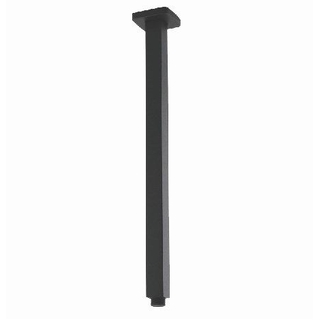 Square Gun Metal Grey Ceiling Shower Arm 400mm