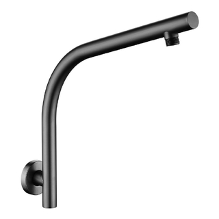 Round Gun Metal Grey Goose-neck Wall Mounted Shower Arm