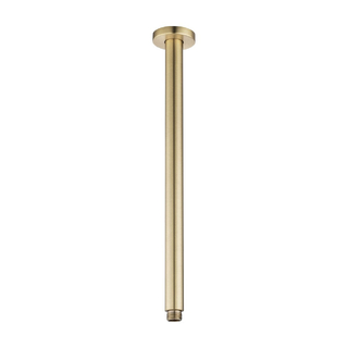 400mm Light Brushed Brass Ceiling Shower Arm