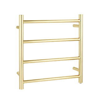 Light Brushed Brass Heated Towel Rack 4 Bars
