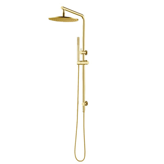 10" Light Brushed Brass Shower Station