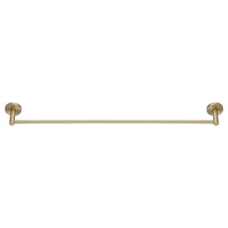 LUCID PIN - 800mm Light Brushed Brass Cuttable Single Towel Rail