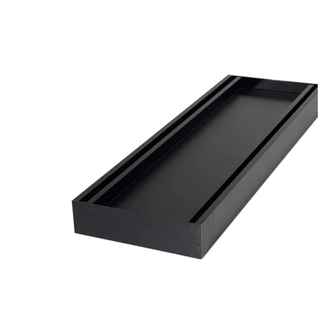 Muses Aluminium Brushed Black Ezy Flow Tile Insert Grate  300 * 100 * 26mm