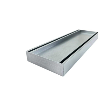 Muses Aluminium Brushed Silver Ezy Flow Tile Insert Grate  300 * 100 * 26 mm