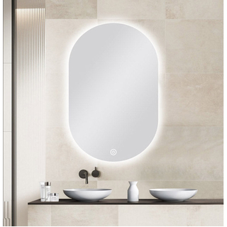 600 X 900MM Frame-less Oval Back-lit Carysil LED Mirror