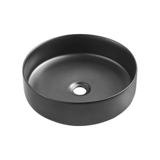 360x360x120mm Matte Black Above Counter Ceramic Basin