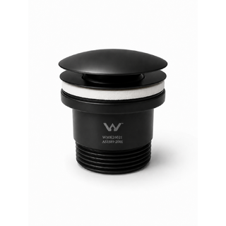 Carysil 32mm Matte Black No Overflow Bath Waste