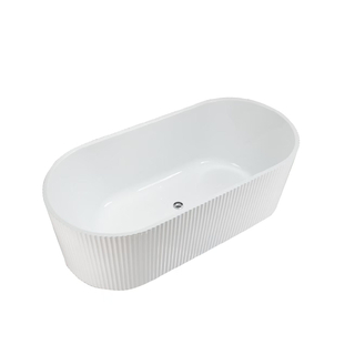 1500x750x580mm Berri Freestanding Fluted Matte White
