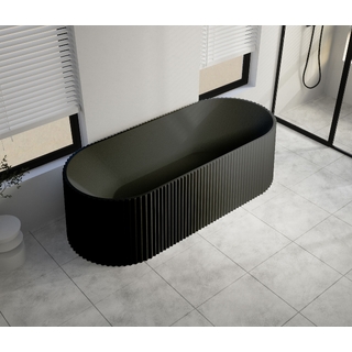 1700x780x600mm Berri Freestanding Fluted Matte Black