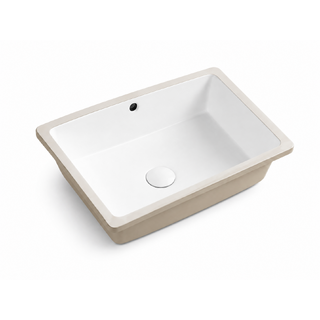 460 x 350 x 170 mm Square Gloss White Under Counter Ceramic Basin