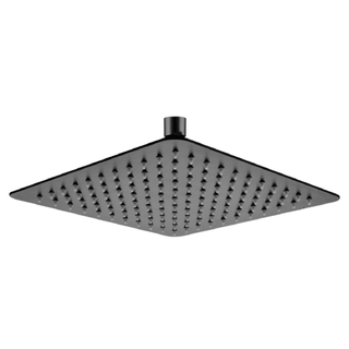 Super-slim Square Black Rainfall Shower Head 250mm