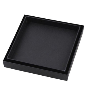 Matte Black Shower Grate Floor Waste Drain Smart Insert Tile 120*120mm