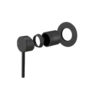 LUCID PIN Black Wall Mixer with 80MM Cover Plate Trim Kit  Only (match CLPM)