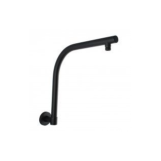 Round Black Swivel Wall Mounted Shower Arm