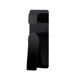 RUSHY Square Black Wall Mixer With Diverter