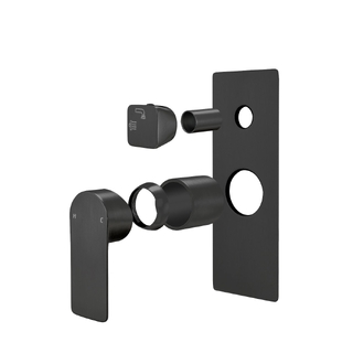 VOG Series Black Wall Mixer with Diverter Trim Kit(match CLPD)