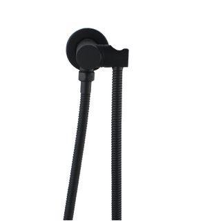 Round Black Hand held Shower Bracket Holder
