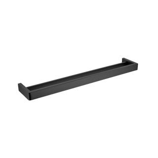 IVANO Series Square Black Double Towel Rail 600mm