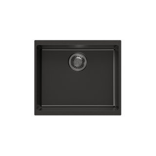 530 x 460 x 200mm Carysil Enigma 100S Single Bowl Granite Kitchen/Laundry Sink Top/Flush/Under Mount