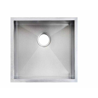 440x440x205mm Stainless Steel Handmade Single Bowl Sink for Flush Mount and Undermount