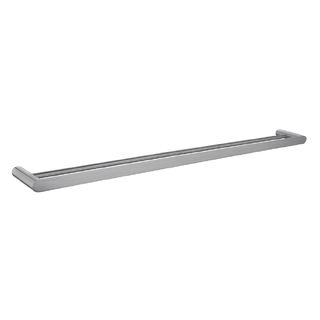 Esperia Brushed Nickel Solid Brass Double Towel Rail 800mm