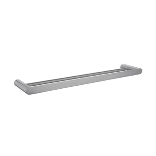 Esperia Brushed Nickel Solid Brass Double Towel Rail 600mm