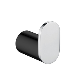 Esperial Black & Chrome Round Robe Hook