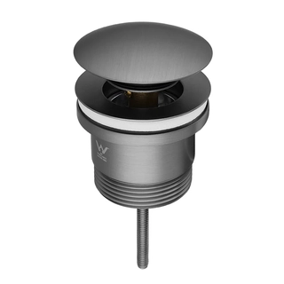 Brushed Gun Metal UNIVERSAL Pop Up & PULL OUT Basin & BATH COMPLIANT Waste Overflow or Non (Suits 32 & 40mm)