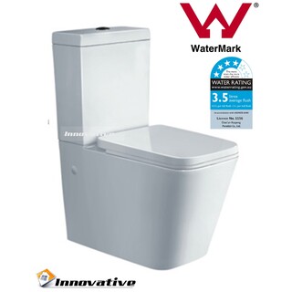 New Back To Wall Toilet Suite Ceramic Cube Design S&P Trap Soft Close Seat