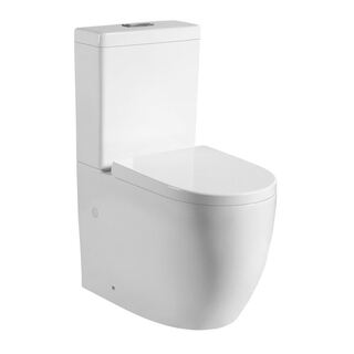 New Back To Wall Toilet Suite Ceramic Tapered Curve Design Tornado Flush S&P Trap Soft Close Seat