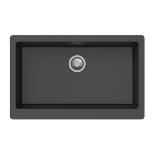 865x540x229mm Black Granite Butler Sink Single Bowl Farmhouse Kitchen Laundry Sink Apron Front
