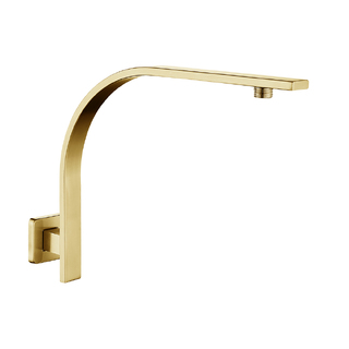 Cavallo Brushed Yellow Gold Gooseneck Wall Mounted Shower Arm