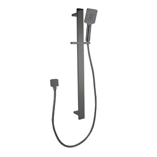 Bellino Gun Metal Grey Square Handheld Shower Rail Set