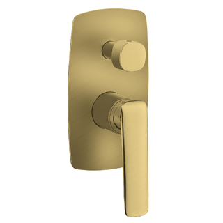 Bellino Brushed Yellow Gold Wall Mixer Diverter