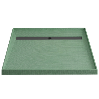 Lipped Tile Over Tray 1020x1820mm Shower Base With 900mm Rear Channel Grate Stainless Steel Waste Waterproof Puddle Flange