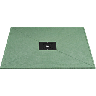 Lipped Tile Over Tray 900x1000mm Shower Base Centre Outlet Including Waste Grate Waterproof Puddle Flange